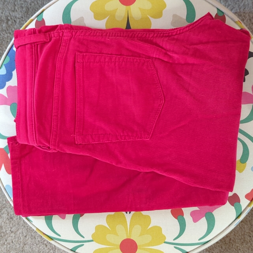 JCrew Mid-Rise Skinny Corduroy Pant, Worn Once, Size 26, Bright Pink Color - Picture 3 of 3